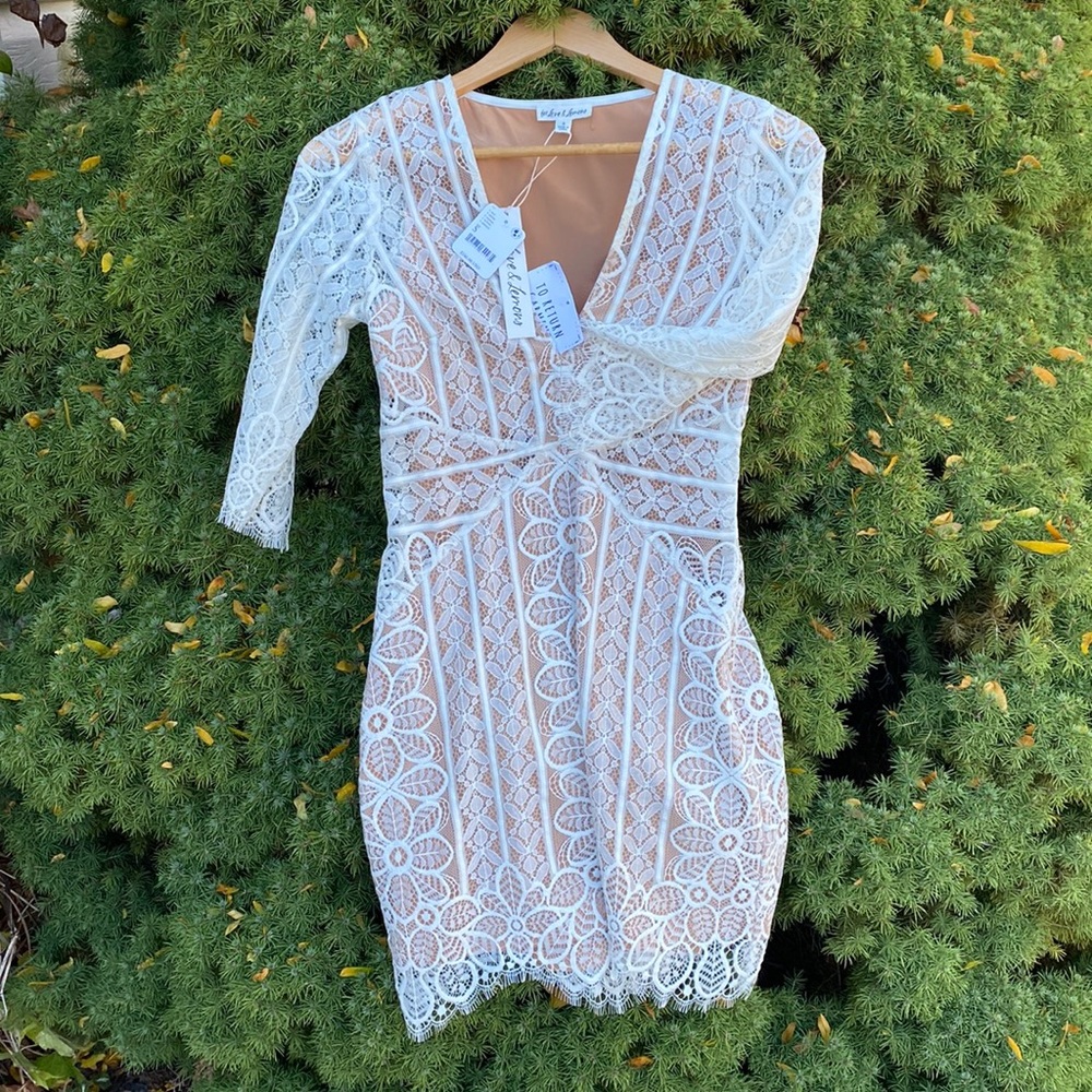 For Love and Lemons - XS - new white lace dress
